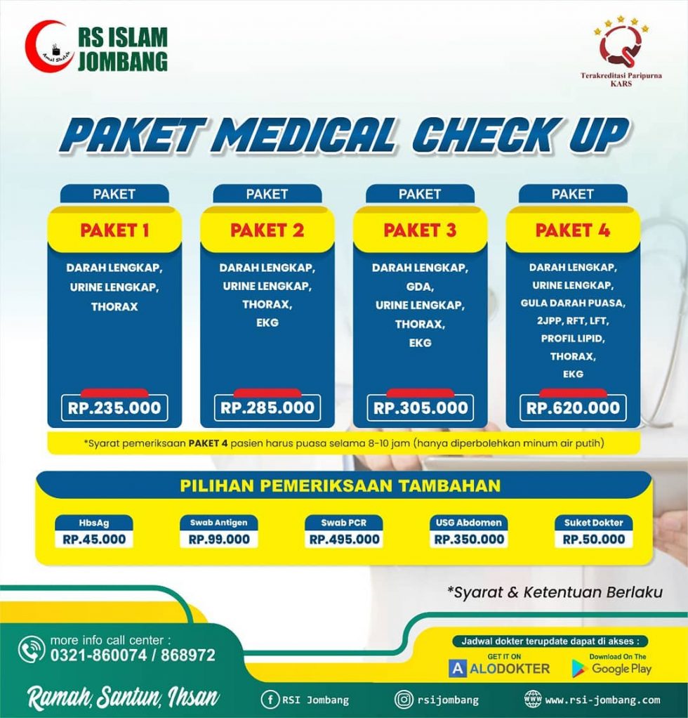 Paket Medical Check Up | Rumah Sakit Islam Jombang